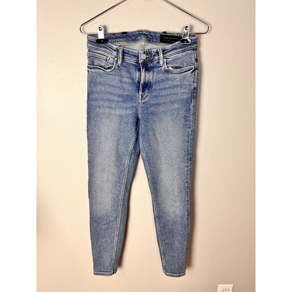 All Saints Grace‎ Skinny Denim Jeans Women's Size W29 Mid Rise Medium Wash